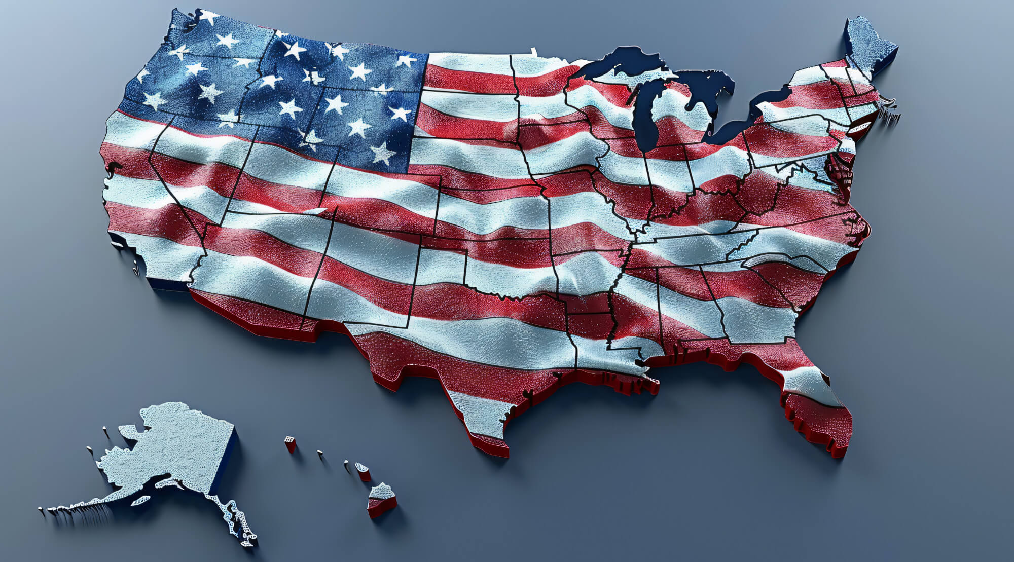 carte des états unis et géographie des USA