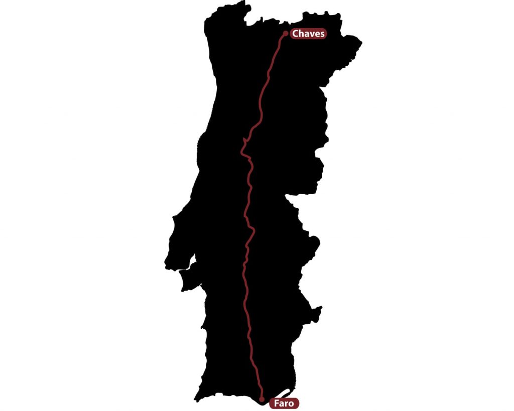 carte route nationale 2 portugal