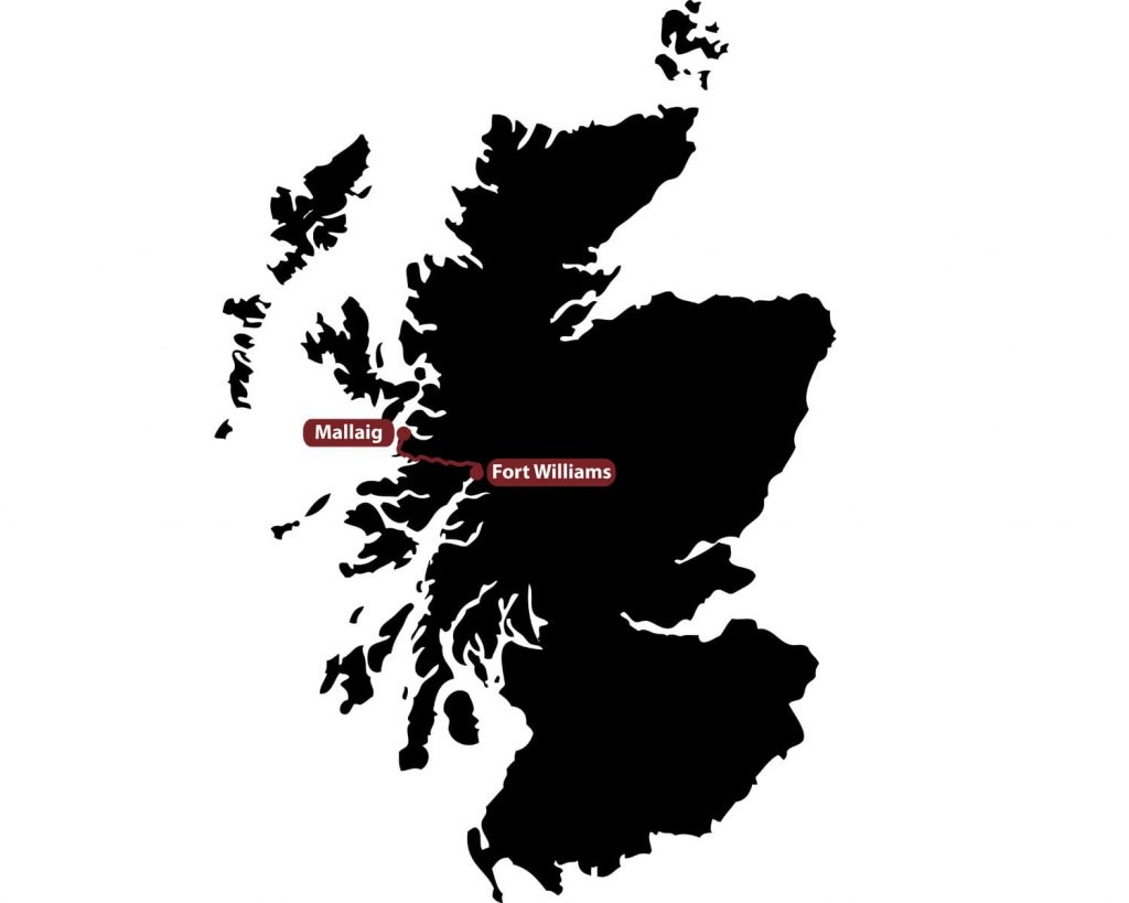 route écosse de fort williams à mallaig