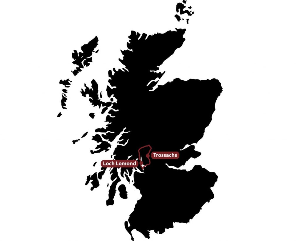 les plus belles routes d'écosse en moto dans le parc trossachs