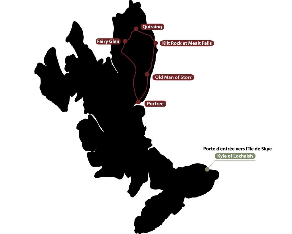 itinéraire à moto sur l'ile de skye en écosse