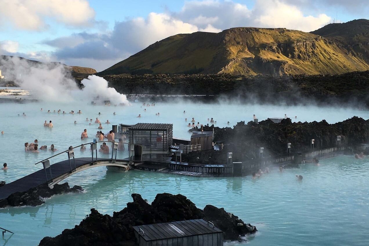 islande à moto blue lagoon