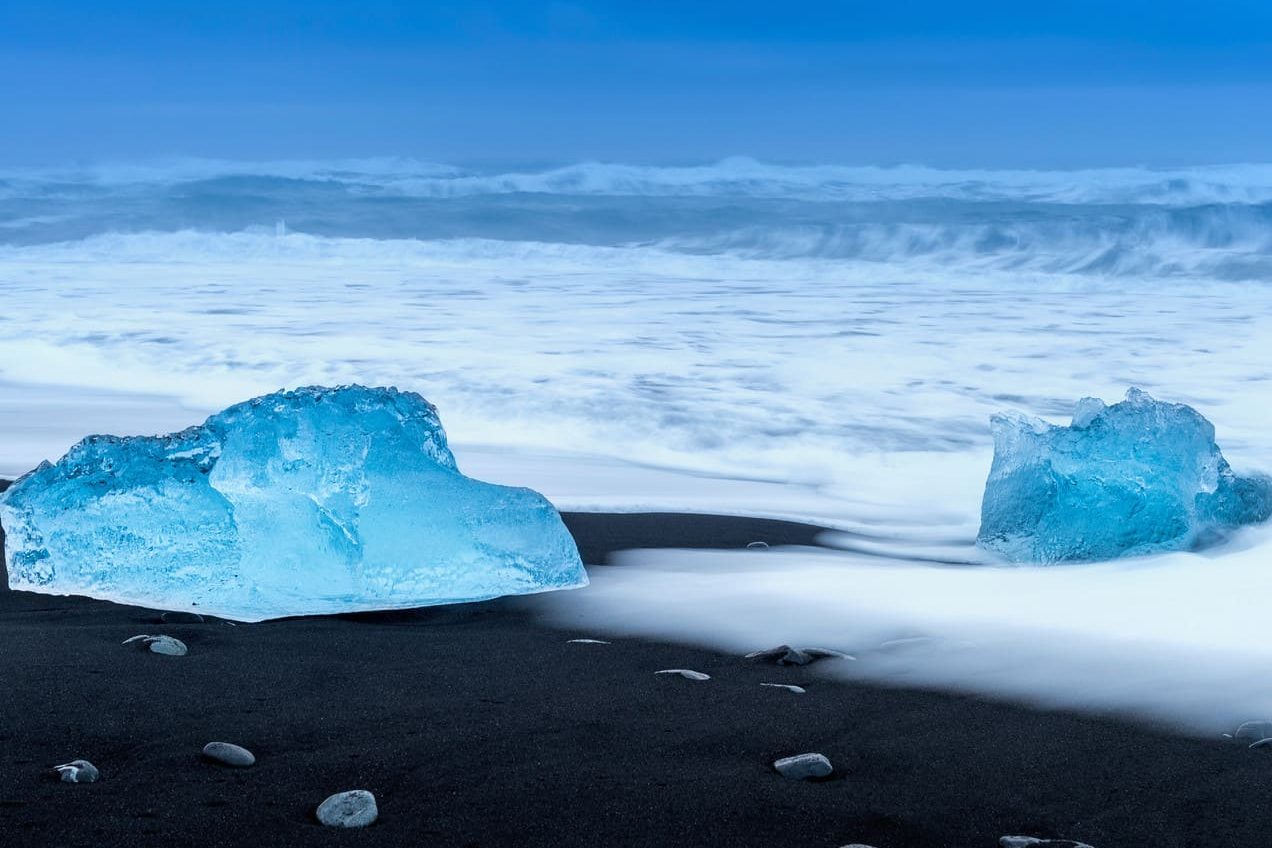 islande à moto jokulsarlon glace diamond beach